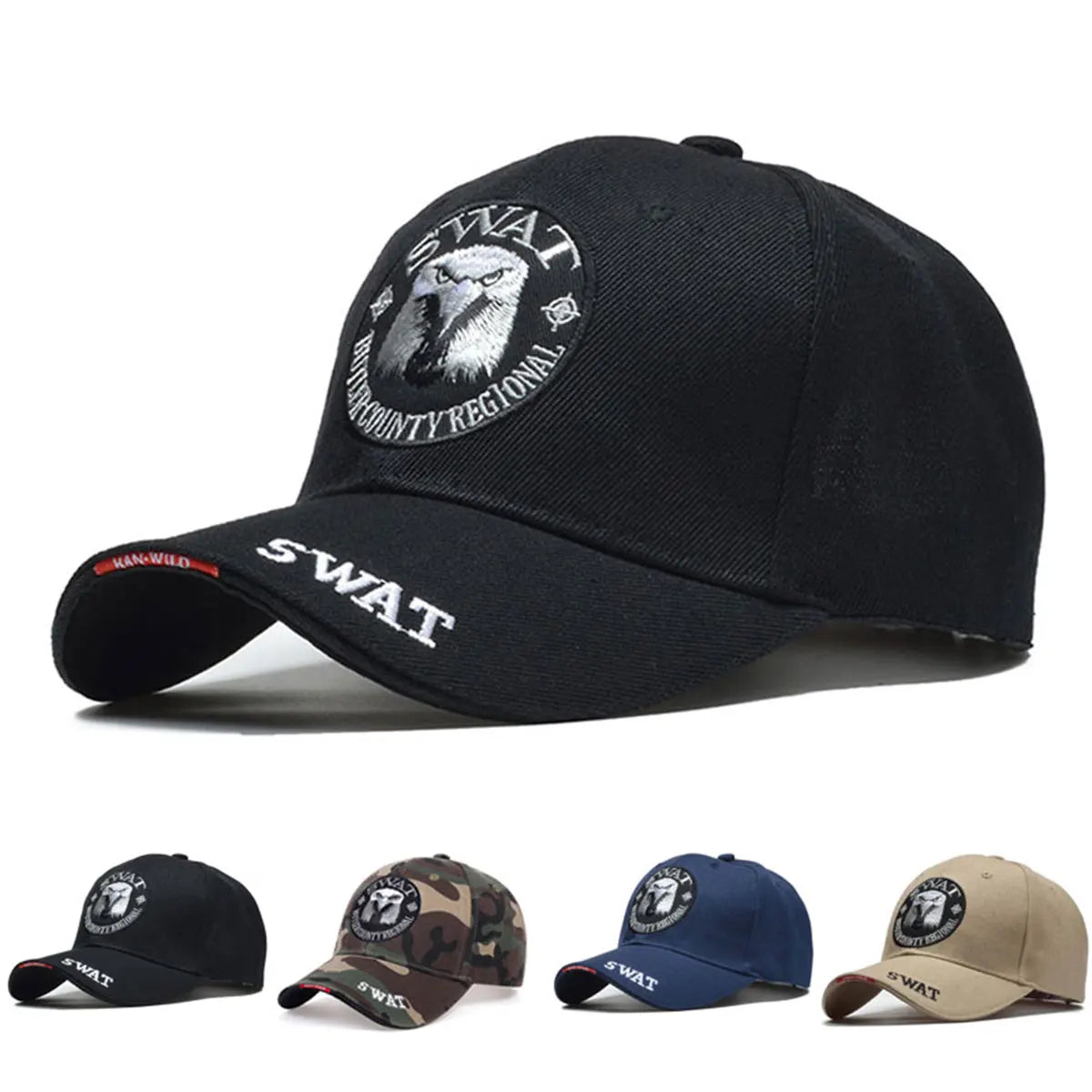 SWAT Eagle Embroidered Baseball Cap Unisex Outdoor Adjustable