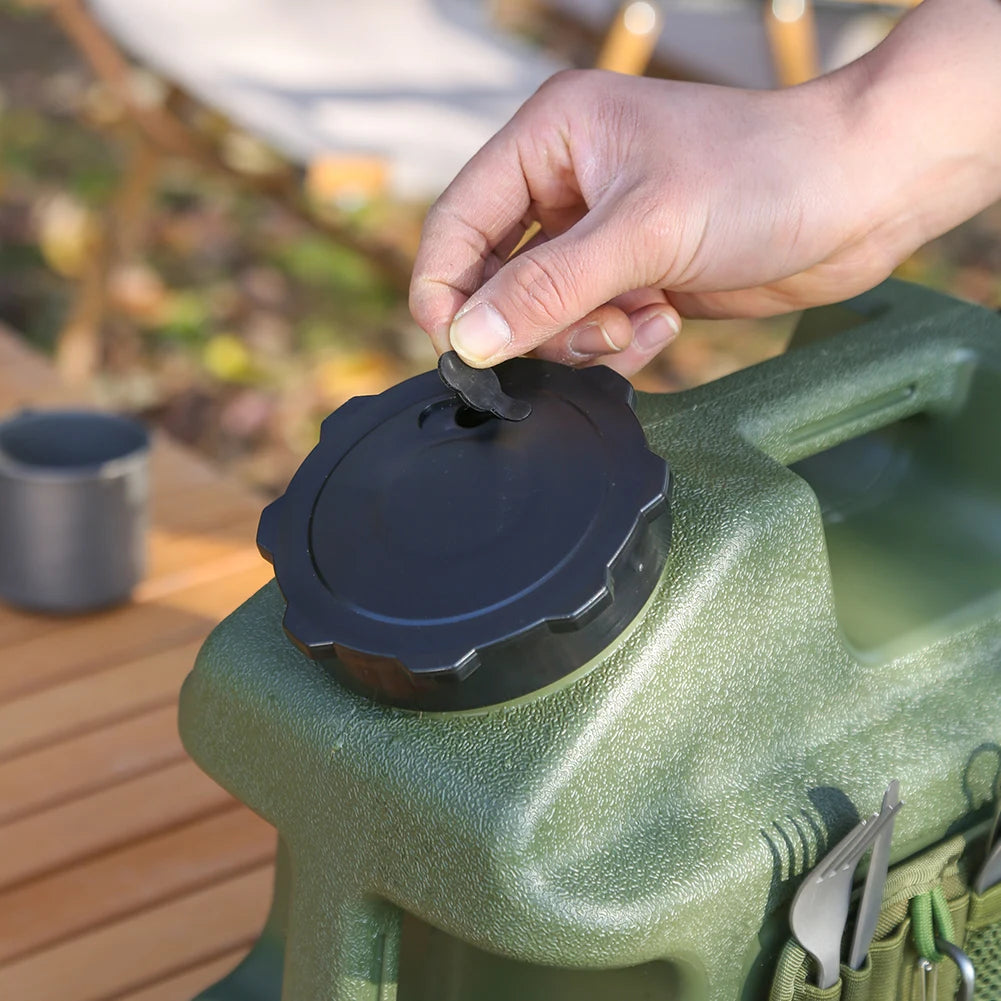 13L Water Storage Container Leak-Proof Drinking Water Bucket Large Capacity Water Container Jug for Vehicle Car Camping
