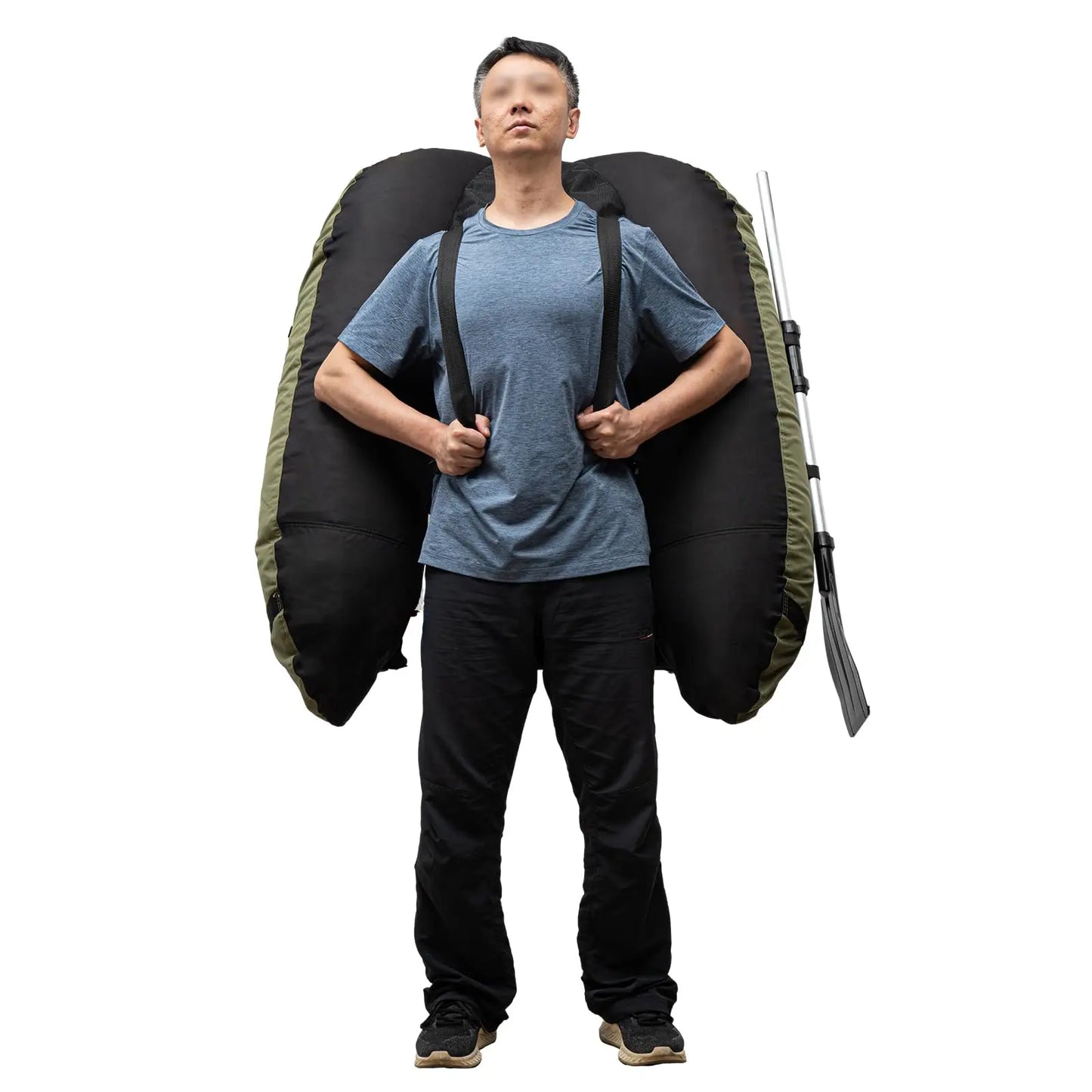 Inflatable Fishing Float Tube 286 Lbs Capacity With Gear Storage