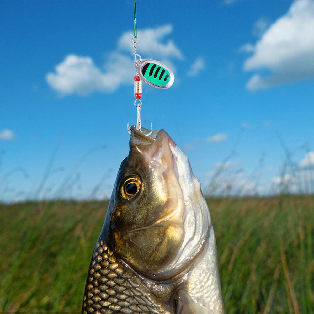 JOCESTYLE Metal Spoon Spinner Fishing Lure Set For Freshwater Saltwater