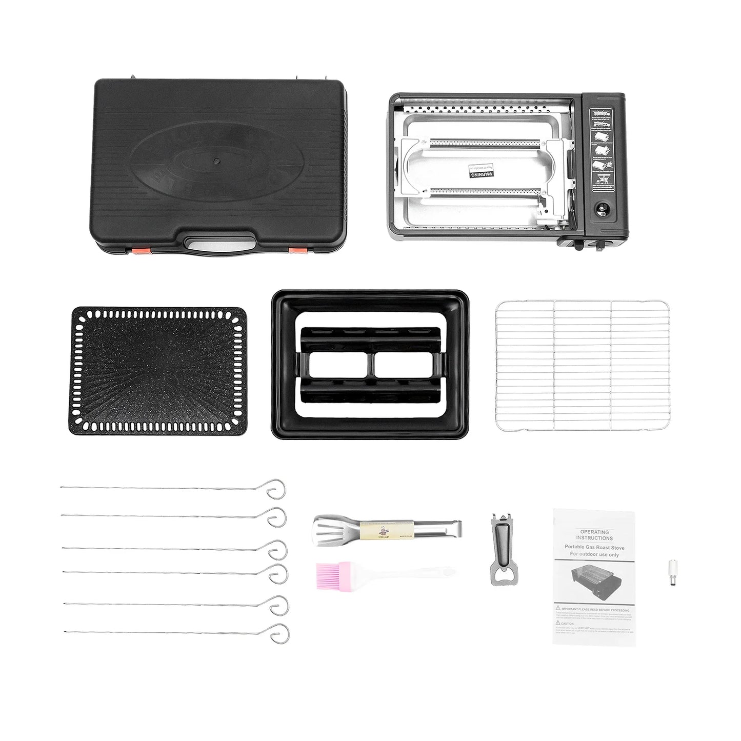 Portable Camping Gas Stove With Ignition For Outdoor Cooking