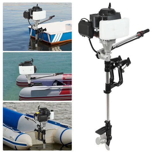 E-Start 7.5HP 4-Stroke Outboard Motor 144CC Tiller Control Boat Engine