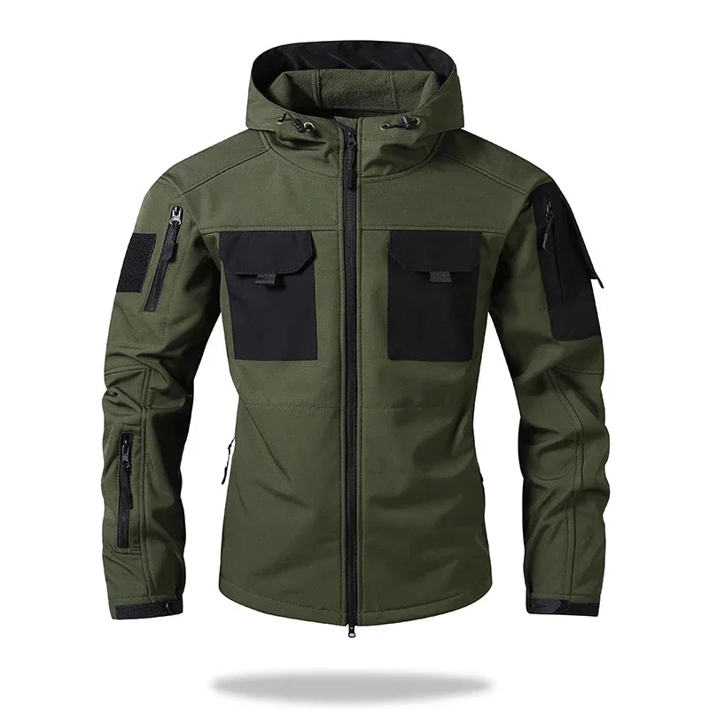 Lane JTCN Mens Hooded Tactical Jacket Windproof Waterproof Outdoor